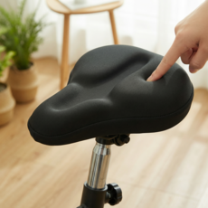 힙핏 자전거 안장 커버 푹신한 2중 실리콘 젤 메모리폼 쿠션, B (남성추천), 1개