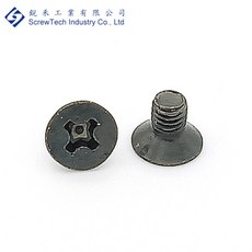 【銳禾】工廠直營 M3x5鍍黑鎳沉頭螺絲 100入 皿頭十字槽機械牙螺絲 特殊螺絲 FAM0300500B, 1個