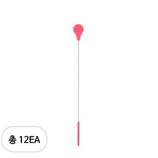 실리만 실리콘 빨대솔, 12개, 연핑크