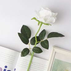 완자스토어 장미 조화 화이트 인테리어소품조화