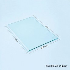 냉장고 강화유리 칸막이 선반 슬라이드 파티션 5mm, 1개, 실버 300x200 한쪽 테두리