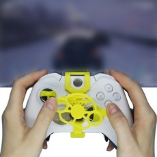 적용 대상 레이싱휠 조이스틱 게임 미니 스티어링 3D 프린팅 보조 컨트롤러 시뮬레이터 Xboxone S Elite용, 1)실버, 1)S