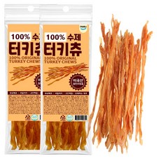 파밀리 강아지 100% 터키츄 칠면조 힘줄, 2개, 40g, 스트립 2개, 40g, 스트립