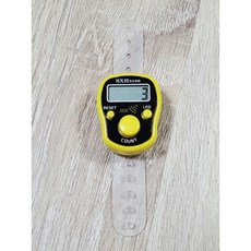 ＊小邑的家＊ 滿百響鈴計數器 每100響鈴 手指計數器 念佛計數器 清晰響鈴提示，操作簡單易上手, 4號黃色, 1個