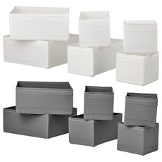 이케아 SKUBB 보관함 6개, 1세트, 화이트