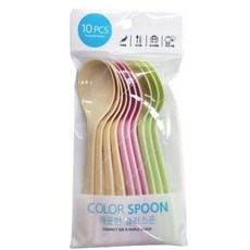 그린 스푼 일회용숟가락세트 국물수저세트 플라스틱, 1개