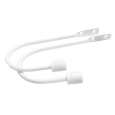 창문 치료용 드레이퍼 후크 세트 2Pcs 벽걸이 커튼 타이백 홀더, White