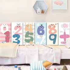 防撞壁貼 寶寶房防撞墻貼 墻壁防撞墊 兒童防撞 嬰兒防撞壁貼 防磕碰軟包 兒童房裝飾品 防撞墊, 數字8/9, 1個