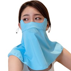 運動防曬面罩 涼感透氣面罩 戶外運動防曬護頸面罩, 藍光, 1個