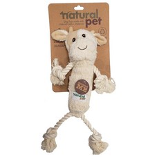 ECLATIS 천연 플러시 강아지 장난감 로프 asst -pig-horse-cow 262449, 천연 플러시 강아지 장난감 로프 asst -pig-ho