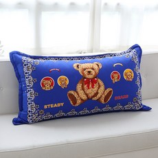 이솔홈 대쿠션 등쿠션 헤드쿠션 커버 모음, 테디베어 대쿠션 커버 03_블루