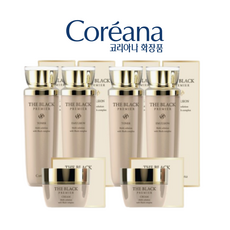 [정품] 코리아나 더 블랙 프리미어 보습 탄력 완벽2세트 (토너*2로션*2크림*2), 1세트