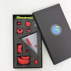 [Earth Rock] 클라이밍 홀드 냉장고 자석 / 클라이머 선물 볼더링 루트 마그네틱 인테리어 용품, 레드