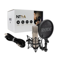 RODE NT1-A 錄音室電容式麥克風套組 含避震架 防噴罩 [公司貨], 1個