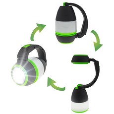 LitezAll Tri-All 3-in-1 랜턴 손전등 및 책상 램프 캠핑 비상 사용 정전 여행 또는 일상적인 유틸리티 조명을 위한 컴팩트 배터리 작동 LED 조명, LitezAll Tri-All 3-in-1 랜턴, 손전