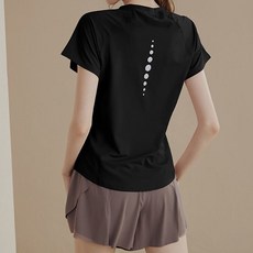 AOKADA 여성 슈퍼 드라이 냉감 운동 런닝 트레이닝 요가 헬스 필라테스 반팔티 쿨티 쿨링 기능성 반팔 티셔츠 여자 라운드넥 운동복