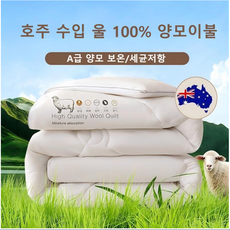 cade konty초특가 골든울 A등급 이불 호주양모이불 100% 라이트그레이 100 호주 수입 양모 양털그레이+A형클라우드감촉원단 고급초특가cade konty, 화이트