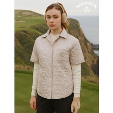 맥케이슨 여성 퀼팅 반팔 패딩 자켓 베이지 MCW4JV733BEG 1150549, Beige/080 1150549