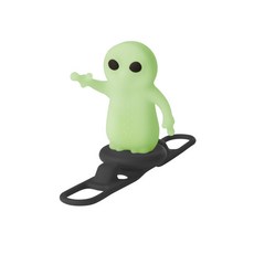 Bone 蹦克 角色破風手 單車裝飾擺件 自行車配件 Garmin底座擺件 綁帶款, 夜光外星人,綁帶款, 1個