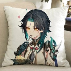 원신 샤오 봉제 인형 베개 골드록 인형 수호 야샤 장군 애니메이션/2D 베개, 9