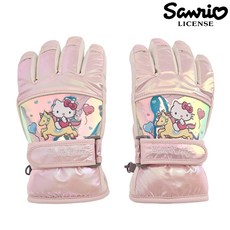 산리오 정품 홀로그램 유아동 겨울 방한장갑 여아 방수 스키장갑 아기 패딩장갑