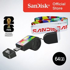 SANDISK USB 플래시 드라이브 타입C 2026 FIFA 월드컵 Global Edition SDCZIA, 64GB