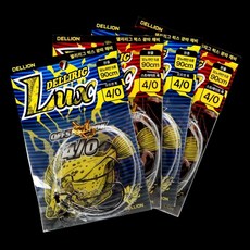 통통피싱 델리온 델리리그 럭스 광따 채비 (3개입) 광어다운샷채비 광다바늘 스트레이트훅 와이드갭훅, 1개, 5개입