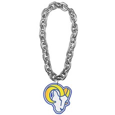 Aminco Los Angeles Rams Ram Head 로고 NFL 팬 체인 실버, Aminco Los Angeles Rams Ram He