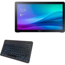 BoxWave 패드키보드 태블릿키보드 삼성 갤럭시 뷰 18.4SM-T670와 호환되는 박스웨이브 키보드 - 슬림키 블루투스 백라이트 휴대용 슬림 LED 7가지 색상 제트 블랙