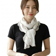 메리앤유 물결 파이핑 플리츠 주름 롱 스카프 머플러 간절기