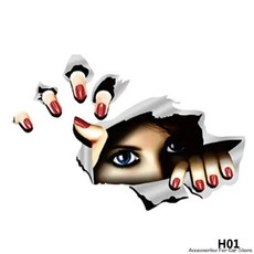 자동차 자동 스티커 수정 데칼 눈 엿보기 괴물 방수 홈 오토바이 스크래치, 1개