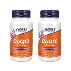 NOW Foods CoQ10 200mg素食膠囊, 60顆, 2罐