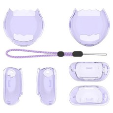 다마고치 파라다이스 충격 보호 투명 캡 쉘 케이스, purple