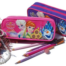 디즈니 외 정품 겨울왕국 피버 사각 필통 2color, 겨울왕국 피버 사각필통 퍼플