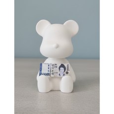 돈다발 석고곰돌이 리본 석고방향제 미니어처 차량용 실내 인테리어 선물 집들이, 상탈, 1개
