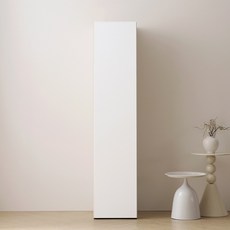 바로방가구 이븐 터치 빅수납 틈새 400 옷장 드레스룸 시스템장, (2단 옷장형) 화이트