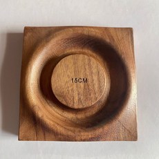 黑胡桃木質托盤 實木展示盤 手串珠寶飾品陳列道具, 黑胡桃木15CM