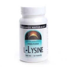 SOURCE NATURALS 左旋離胺酸膳食補充錠 500mg, 1罐, 50 件