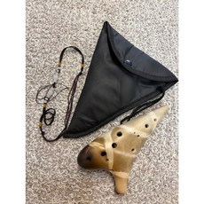 12孔中音陶笛，附收納袋與掛繩, 1個, 燻燒款-B