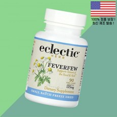 절충 허브 피버퓨 125mg 식물성 베지캡슐 90정 Eclectic Herb Feverfew 90 Veg Caps, 절충 허브 피버퓨 125mg 식물성 베지캡슐 90정 E