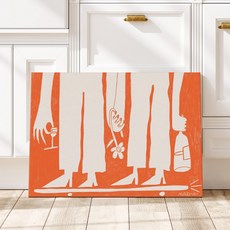 나른한 오후 감성 회화 힐링 일러스트 카페 인테리어 그림액자 캔버스 액자 6종 집들이선물 포스터 방꾸미기, 05.오랑쥬 몽슈슈(가로형)