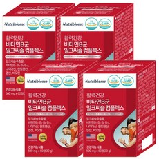 뉴트리바이옴 비타민B군 밀크씨슬 컴플렉스 활력건강, 4개, 60정