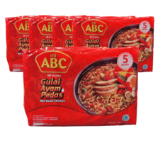 ABC 미 인스턴트 굴라이 아얌 쁘다스 (Mi Instan Gulai Ayam Pedas) 5in1 375g, 5팩