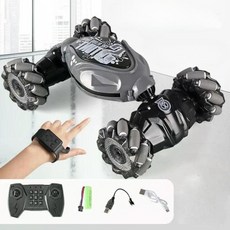 RC 스턴트 카 자동차 음악 LED 제스처 리모컨 360도 그레이, 1개