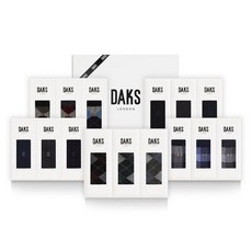 [백화점출고] 닥스 양말 신사숙녀 패턴 무지 3족 선물세트 12종