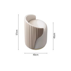 고급 화장대의자 라운드 카페 드레스룸 수납 스툴 침실, 베이지 화장대의자 라텍스