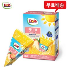 Dole 돌 후룻팝 피치팝(8개입)x10팩/100%과즙/무배, 62ml