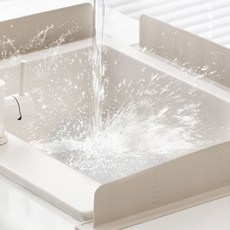 플러스리빙 물튀김 방지 실리콘 싱크대 씽크대 튀김방지 가이드 씽크대앞 싱크대앞 물막이 가리개 49cm 와이드 물막이 물 문물막이 가라개, 그레이, 1개