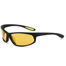 어반카디오 초경량 제니 러닝 선글라스 런닝 방풍 편광 스포츠 안경, 솔라핏 러닝 선글라스, 옐로블랙, 1개