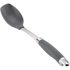 아놀론 슈어그립 논스틱 나일론 솔리드 스푼 그레이 13.25인치 도구 및 가젯 - 46283, 13-1/4", Solid Spoon
